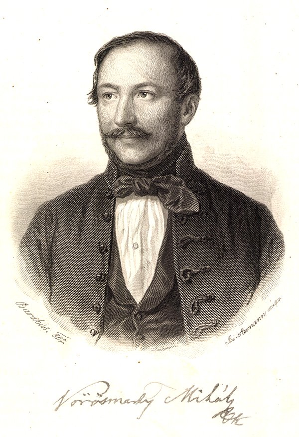 A likeness of Mihály Vörösmarty
